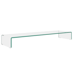 Meuble TV/ de moniteur 110 x 30 x 13 cm Verre Transparent