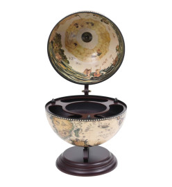 Support de vin globe de dessus de table Bois d'eucalyptus Blanc