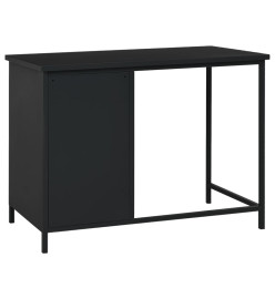 Bureau industriel avec tiroirs Noir 105x52x75 cm Acier