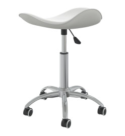 Tabouret de salon et spa Blanc Similicuir