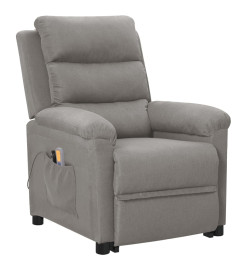 Fauteuil de massage inclinable Gris clair Tissu