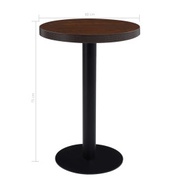 Table de bistro Marron foncé 60 cm MDF