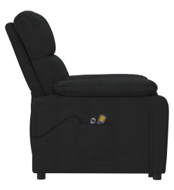 Fauteuil électrique de massage Noir Tissu