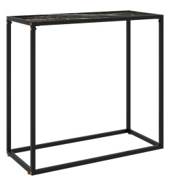 Table console Noir 80x35x75 cm Verre trempé