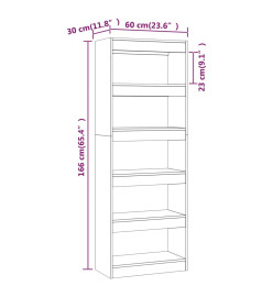 Bibliothèque/Séparateur de pièce Chêne sonoma 60x30x166 cm