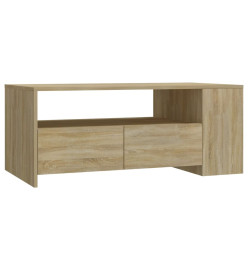 Table basse Chêne sonoma 102x55x42 cm Bois d'ingénierie