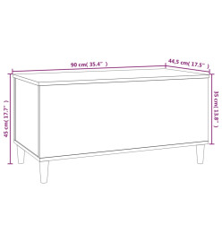 Table basse Blanc 90x44,5x45 cm Bois d'ingénierie