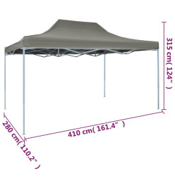 Tente de réception pliable 3x4 m Acier Anthracite