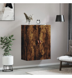 Armoire murale chêne fumé 69,5x34x90 cm