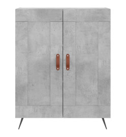 Buffet haut Gris béton 69,5x34x180 cm Bois d'ingénierie