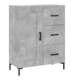 Buffet haut Gris béton 69,5x34x180 cm Bois d'ingénierie