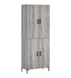 Buffet haut Sonoma gris 69,5x34x180 cm Bois d'ingénierie