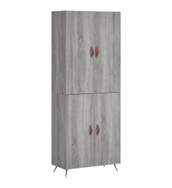 Buffet haut Sonoma gris 69,5x34x180 cm Bois d'ingénierie