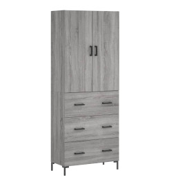 Buffet haut Sonoma gris 69,5x34x180 cm Bois d'ingénierie