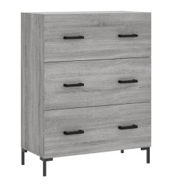 Buffet haut Sonoma gris 69,5x34x180 cm Bois d'ingénierie