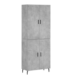 Buffet haut Gris béton 69,5x34x180 cm Bois d'ingénierie