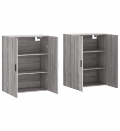 Armoires murales 2 pcs sonoma gris 69,5x34x90 cm