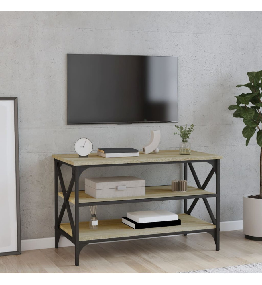 Meuble TV Chêne sonoma 80x40x50 cm Bois d'ingénierie