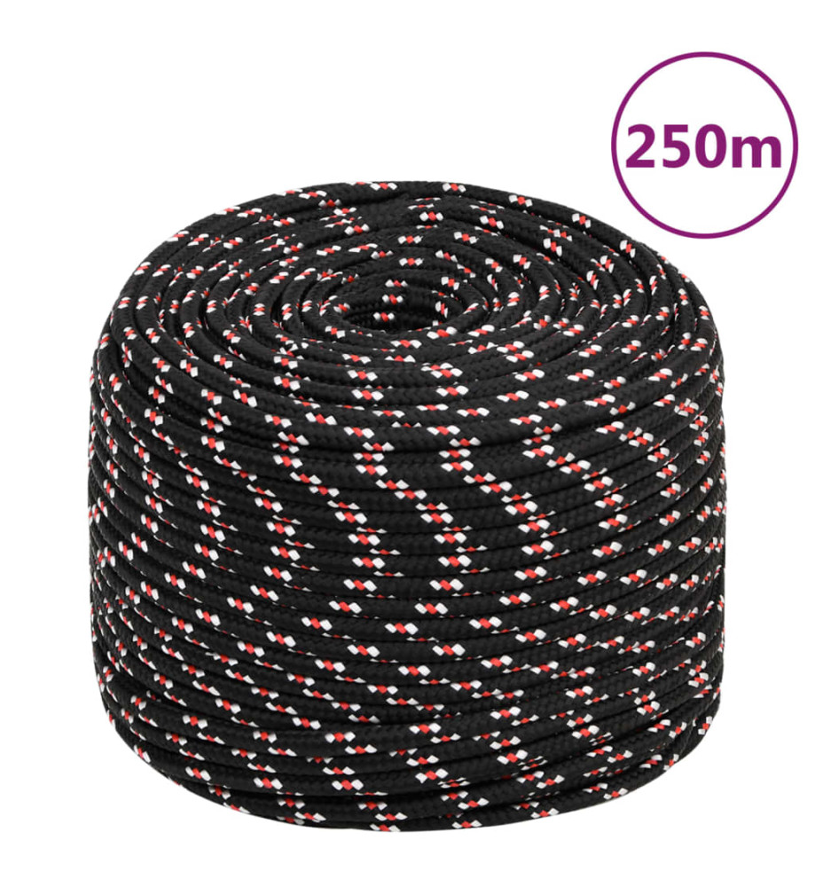 Corde de bateau Noir 8 mm 250 m Polypropylène