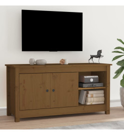 Meuble TV Marron miel 103x36,5x52 cm Bois de pin massif