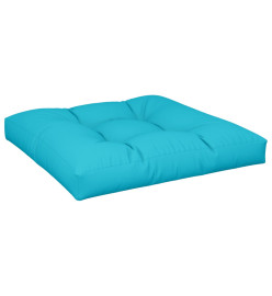 Coussin de palette turquoise 80x80x12 cm tissu