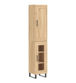 Buffet haut Chêne sonoma 34,5x34x180 cm Bois d'ingénierie