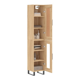 Buffet haut Chêne sonoma 34,5x34x180 cm Bois d'ingénierie