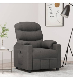 Fauteuil inclinable électrique Gris foncé Tissu