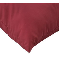 Coussins de palette 2 pcs rouge bordeaux tissu