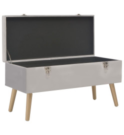 Banc avec compartiment de rangement 80 cm Gris Velours