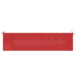 Coussin de banc de jardin rouge 150x50x3 cm tissu oxford