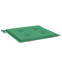 Coussins de chaise de jardin 4 pcs vert 40x40x3 cm tissu oxford