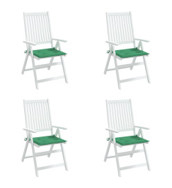 Coussins de chaise de jardin 4 pcs vert 40x40x3 cm tissu oxford