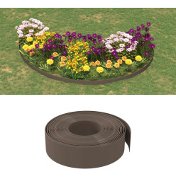 Bordures de jardin 4 pcs marron 10 m 15 cm polyéthylène