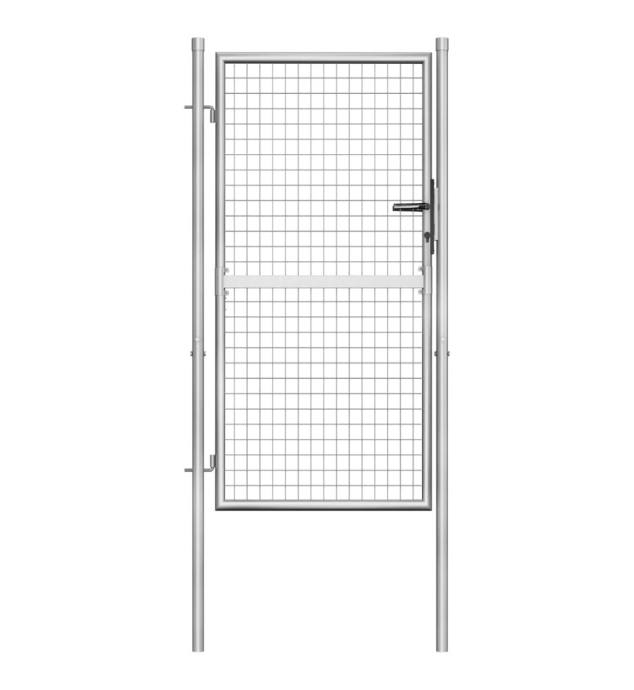 Porte de jardin Acier galvanisé 105x200 cm Argenté