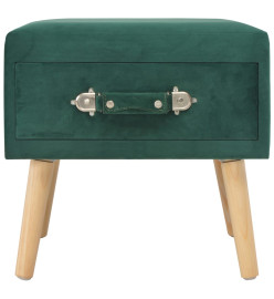 Table de chevet Vert 40x35x40 cm Velours