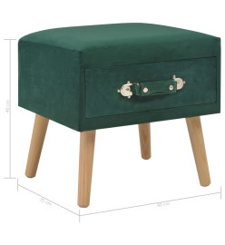 Table de chevet Vert 40x35x40 cm Velours