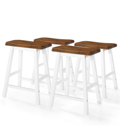 Table et tabouret de bar 5 pcs Bois massif