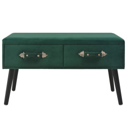 Banc avec tiroirs 80 cm Vert Velours