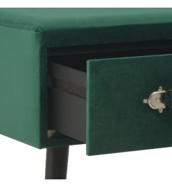 Banc avec tiroirs 80 cm Vert Velours