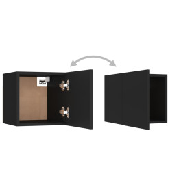 Ensemble de meubles TV 6 pcs Noir Aggloméré