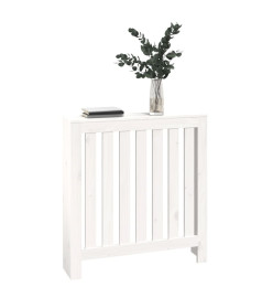 Cache-radiateur Blanc 79,5x19x84 cm Bois massif de pin