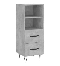 Buffet haut Gris béton 34,5x34x180 cm Bois d'ingénierie