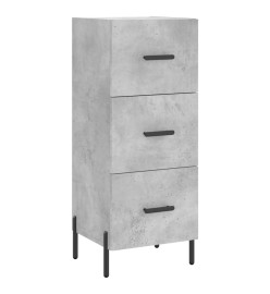 Buffet haut Gris béton 34,5x34x180 cm Bois d'ingénierie