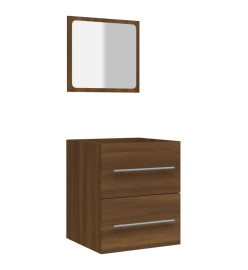 Armoire de salle de bain avec miroir Chêne marron 41x38,5x48 cm