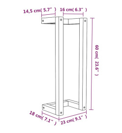 Porte-serviette 23x18x60 cm Bois de pin massif