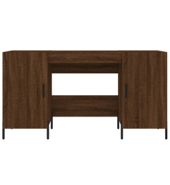 Bureau chêne marron 140x50x75 cm bois d'ingénierie