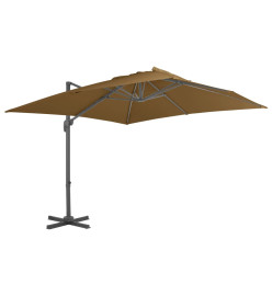 Parasol avec base portable Taupe