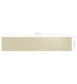 Écran de balcon Crème 120x600 cm Tissu Oxford