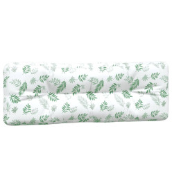 Coussins de palette 2 pcs motif de feuilles tissu